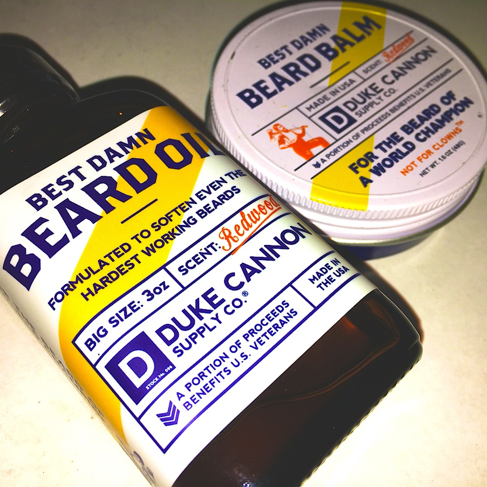 DUKE CANNON’S BEST DAMN BEARD OIL and BEST DAMN BEARD BALM - NEW